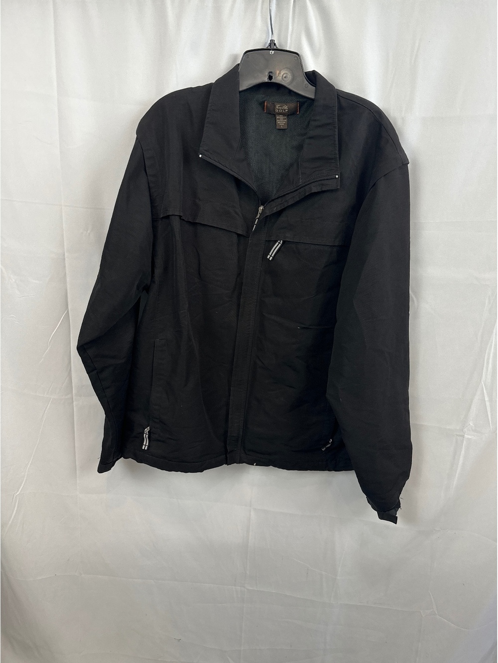 Tasso Elba Golf Performance Black Polyester Jacket Large